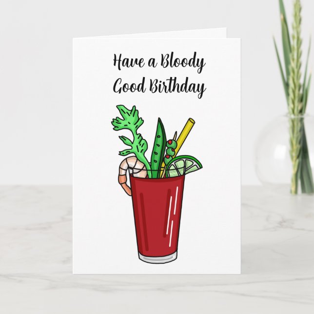Carte Bloody Mary Anniversaire Pun (Devant)