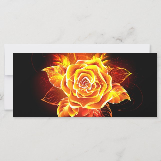 Carte Blooming Fire Rose (Devant)