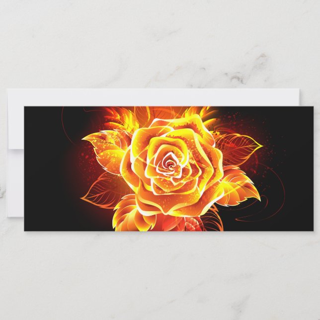 Carte Blooming Fire Rose (Devant)