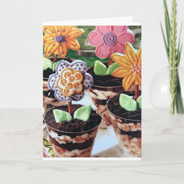 CARTE "BLOOMS ÉDIBLES" POUR QUELQU'UN QUI CULTIVE DES FL (Devant)