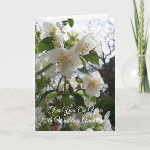 Carte Blossom Personnalisé 70e anniversaire de Mariage