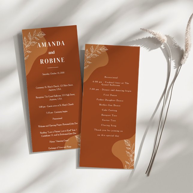 Carte Blossoms of Love : Simple Abstrait Feuilles Progra (Créateur téléchargé)