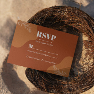 Carte Blossoms of Love : Simple Feuilles Abstraits RSVP