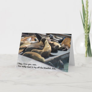 Carte Blowfish de sagesse d'otarie