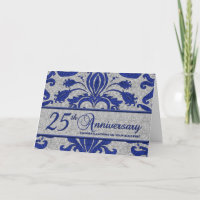 Blue 25th Anniversary Business Greeting