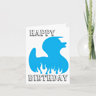 Carte Blue Duck Happy, Anniversaire