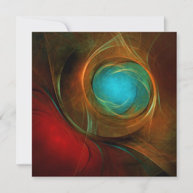 Carte Blue Eye Moderne Abstrait Art Cool Motif #16 (Devant)