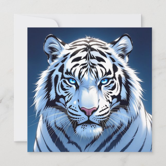 Carte Blue eyed White Tiger   (Devant)