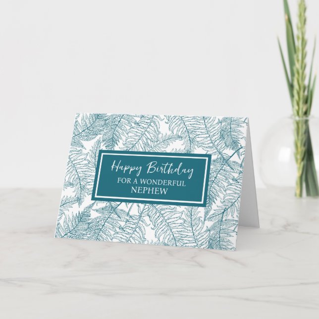 Carte Blue Ferns Nephew (Devant)