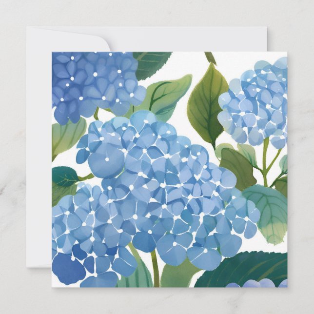 Carte Blue Hydrangeas | Beau Floral Bush (Devant)