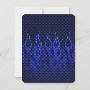 Carte Blue Racing Flames on Carbon Fiber
