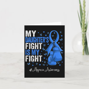 Carte Blue Ribbon fille Alopecia sensibilisation