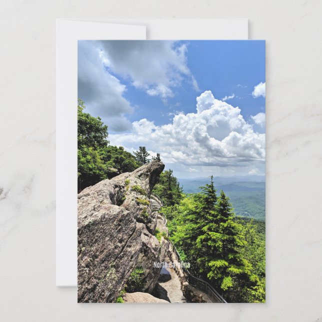Carte Blue Ridge Mountain, Caroline du Nord (Devant)