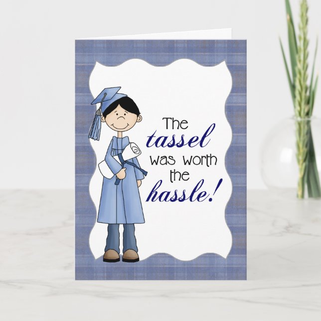 Carte Blue Tassel valait la peine d'être diplômé de Hass (Devant)