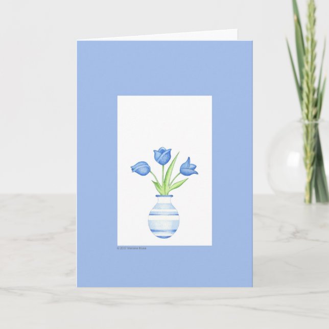 Carte Blue Tulips (Devant)
