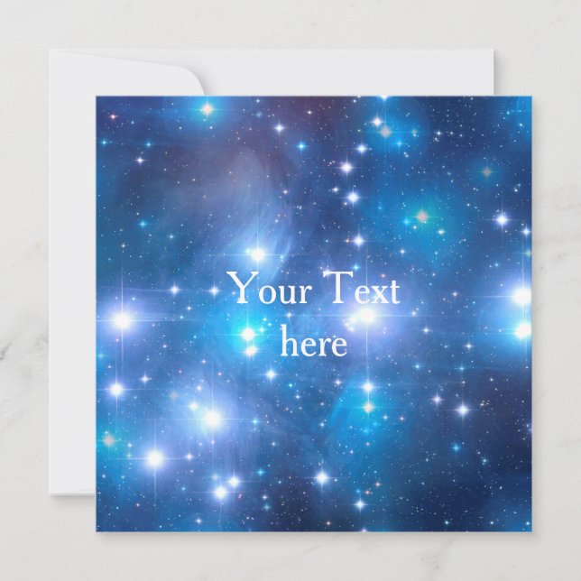 Carte Blue Universe Stars + vos idées (Devant)