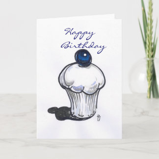 Carte Blueberry Muffin Joyeux anniversaire
