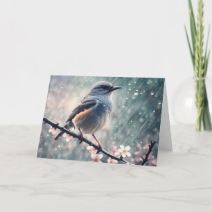 Carte Bluebird et une fenêtre pluvieuse
