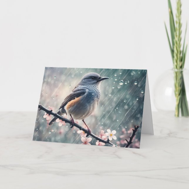 Carte Bluebird et une fenêtre pluvieuse (Devant)