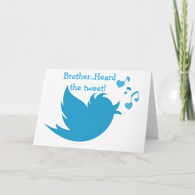 CARTE BLUEBIRD OF HAPPINESS TWEETE L'ANNIVERSAIRE DE FRÈ (Devant)
