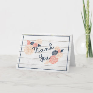 Carte Blush de la marine Merci