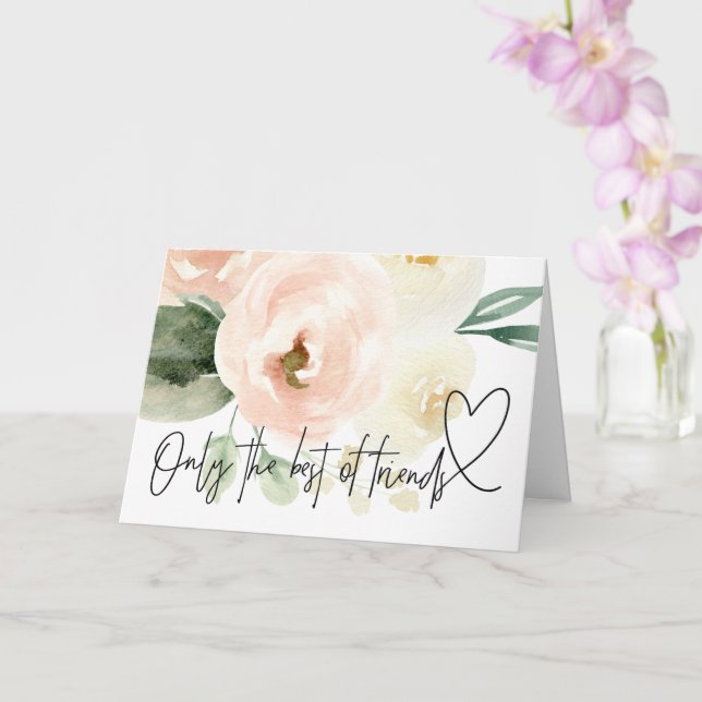 Carte Blush Floral Grossesse bébé Révéler cadeau à l'ami (Orchidée)