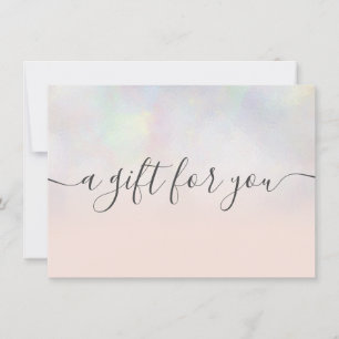 Carte Blush pearl nacre ombre certificat cadeau