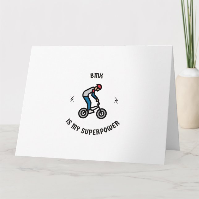 Carte BMX est ma superpuissance (Devant)