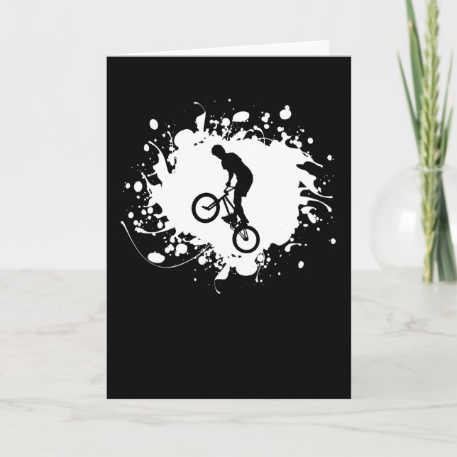 Carte BMX Vélo Freestyle Sport Cadeau Effet (Devant)