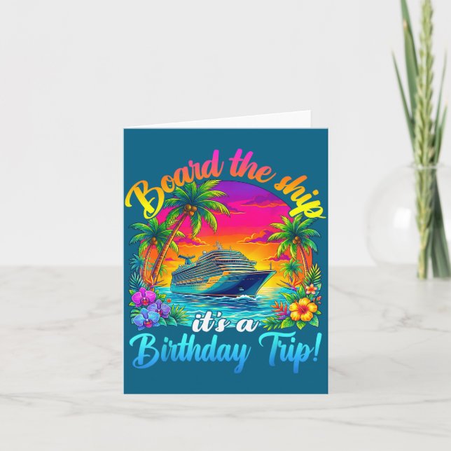 Carte Board The Ship It's A Birthday Trip Matching Birth (Devant)