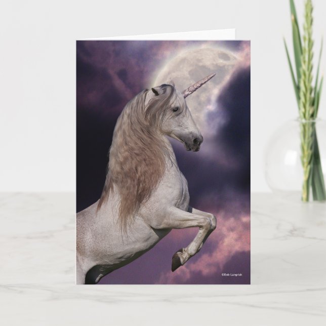 Carte Bob Langrish | Élevage de licorne grise (Devant)