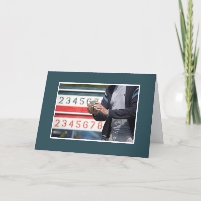 Carte Bocce Ball Score Anniversaire (Devant)