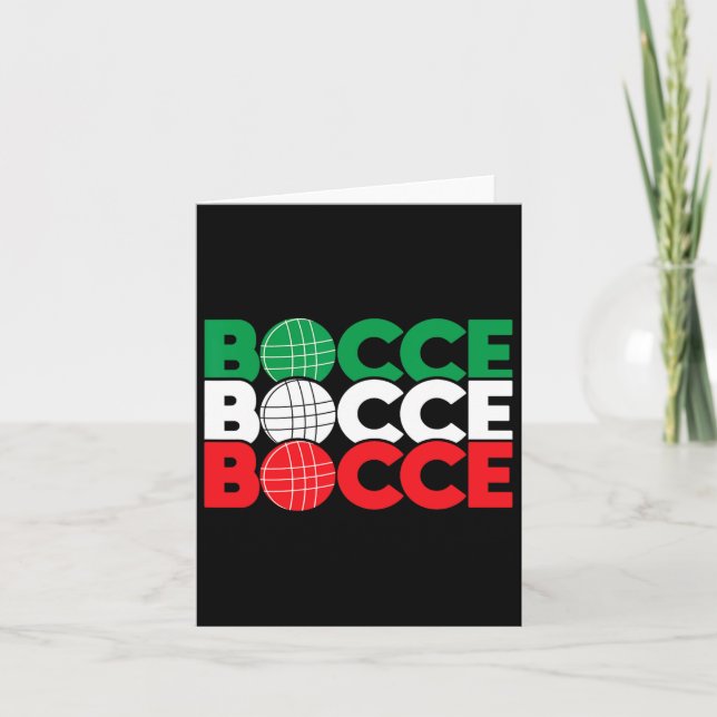 Carte Bocce - Byll Game Enthousiaste Pelouse Bowling Bou (Devant)