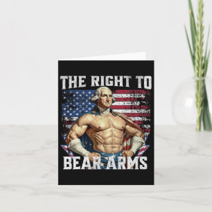 Carte Bodybuilding 4 juillet Papa Usa Drapeau 2ème Bear 