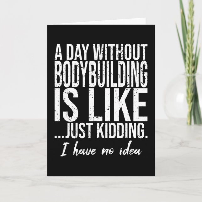 Carte Bodybuilding drôle cadeau sportif (Devant)