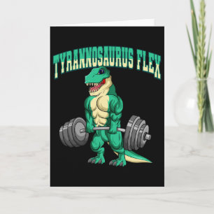 Carte Bodybuilding Fitness Tyrannosaurus Flex Dinosaure 
