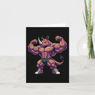 Carte Bodybuilding Gym Hommes Pocket Rhino Avec Mus