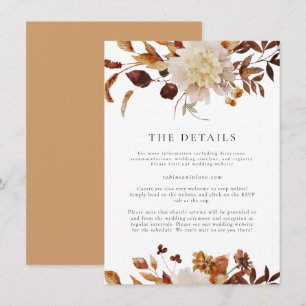 Carte Bohème Automne Aquarelle Florale Détails