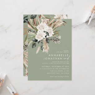 Carte bohemian botanical modern elegant foliage