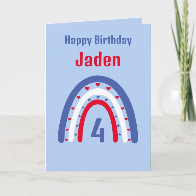 Carte Boho Anniversaire Rainbow Age (Devant)