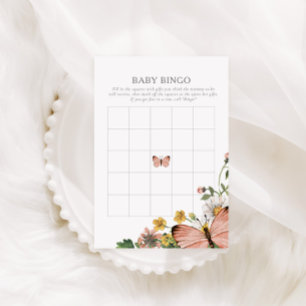 Carte Boho Bloom Spring Fleur sauvage Baby Bingo Jeu
