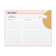 Carte Boho Blush & Mustard Premium Recette