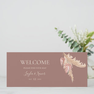 Carte Boho Botanical   En-tête de siège à accrochage Ros