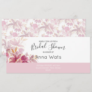 Carte Boho Chic Terracotta Blush Floral
