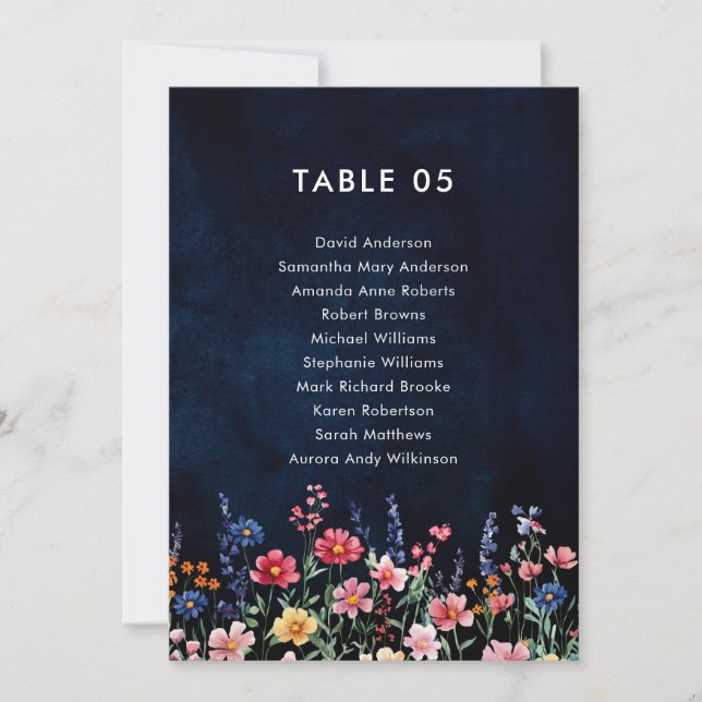 Carte Boho-Country Rustique fleur sauvage (Devant)