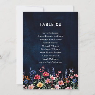 Carte Boho-Country Rustique fleur sauvage