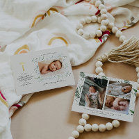 Boho Delicate Floral | Merci du baptême