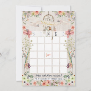 Carte Boho Dreamcatcher Russe Baby shower Bingo Jeu