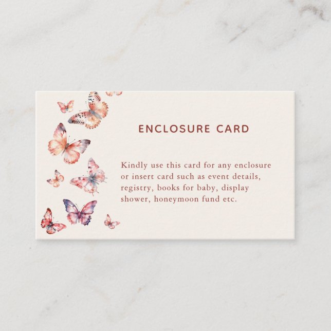 Carte Boho Fête des mariées Papillon (Devant)