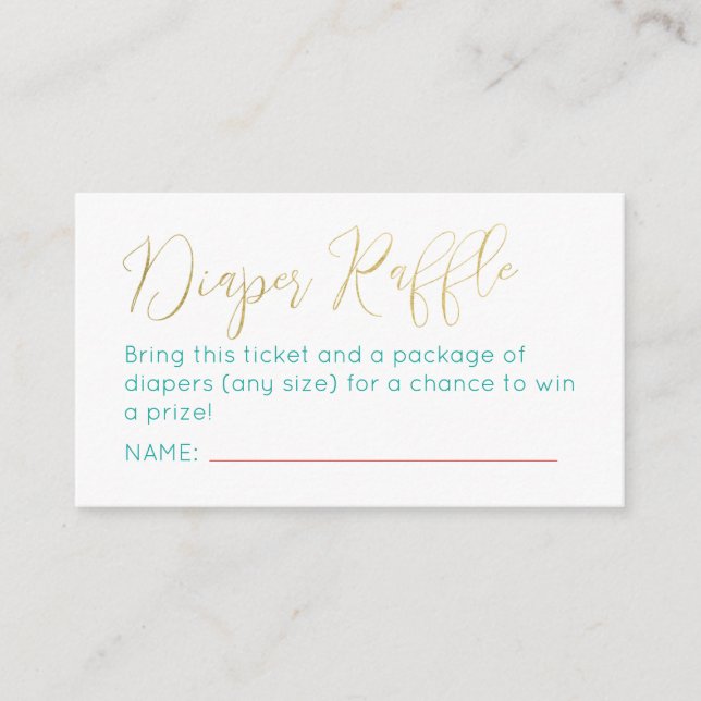 Carte Boho Fiesta Diaper Raffle Ticket Enclôture (Devant)